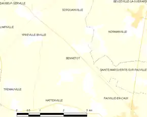 Poziția localității Bennetot