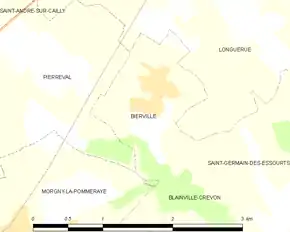 Poziția localității Bierville