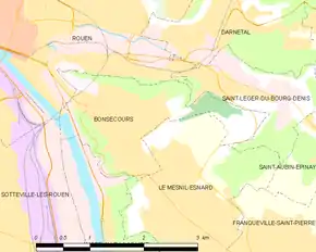 Poziția localității Bonsecours