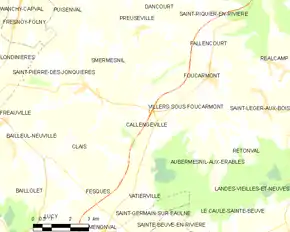 Poziția localității Callengeville