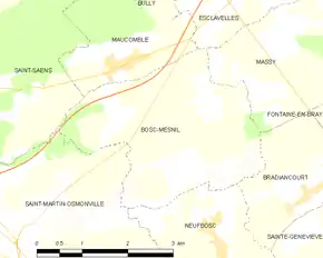 Poziția localității Bosc-Mesnil