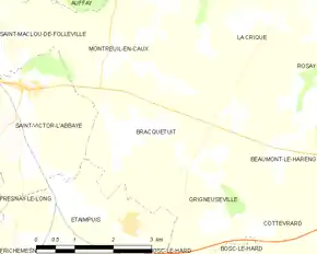 Poziția localității Bracquetuit