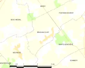 Poziția localității Bradiancourt