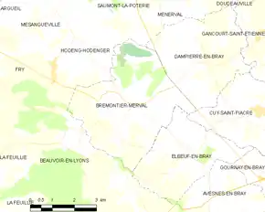 Poziția localității Brémontier-Merval