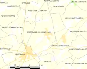Poziția localității Bretteville-du-Grand-Caux