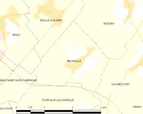 Poziția localității Brunville