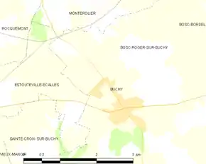Poziția localității Buchy