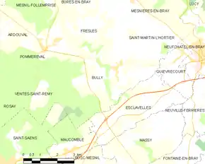 Poziția localității Bully