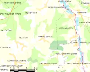 Poziția localității Campneuseville