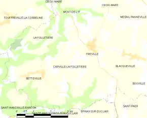 Poziția localității Carville-la-Folletière