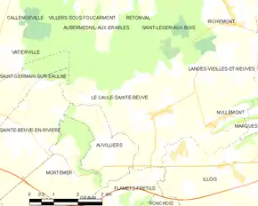 Poziția localității Le Caule-Sainte-Beuve