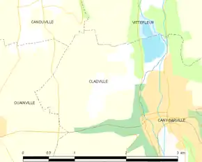 Poziția localității Clasville
