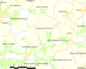 Poziția localității Claville-Motteville