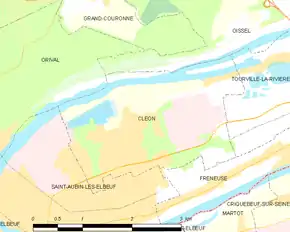 Poziția localității Cléon