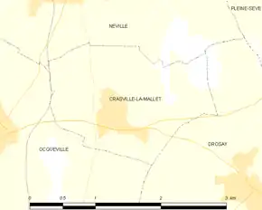 Poziția localității Crasville-la-Mallet