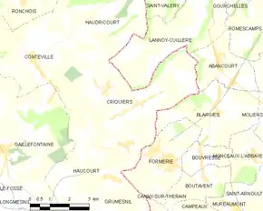 Poziția localității Criquiers