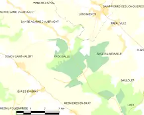 Poziția localității Croixdalle