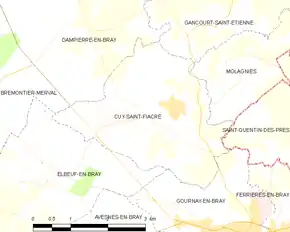 Poziția localității Cuy-Saint-Fiacre