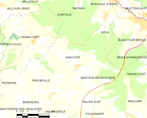 Poziția localității Dancourt