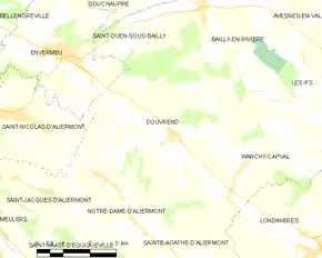 Poziția localității Douvrend