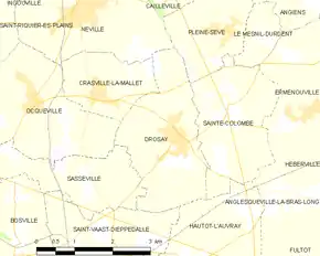 Poziția localității Drosay