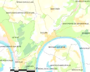 Poziția localității Duclair