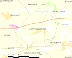 Poziția localității Écretteville-lès-Baons
