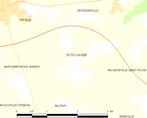 Poziția localității Ectot-l'Auber
