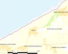 Poziția localității Életot