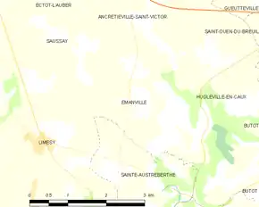 Poziția localității Émanville