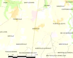 Poziția localității Épreville