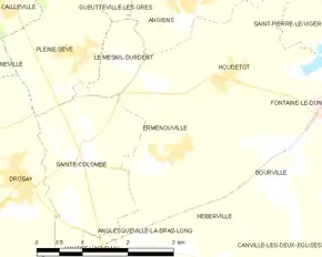 Poziția localității Ermenouville