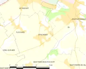 Poziția localității Étalondes