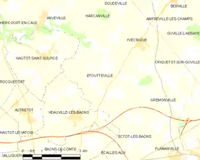 Poziția localității Étoutteville