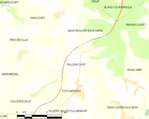 Poziția localității Fallencourt