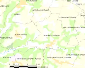 Poziția localității Fontaine-le-Bourg