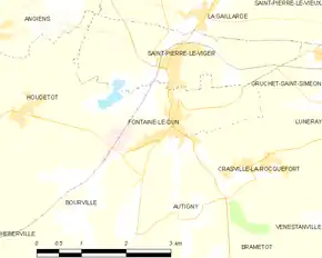 Poziția localității Fontaine-le-Dun