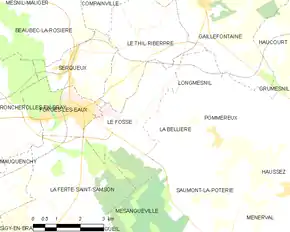 Poziția localității Le Fossé