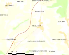Poziția localității Foucarmont