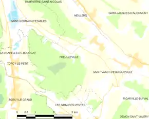 Poziția localității Freulleville