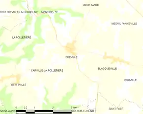 Poziția localității Fréville