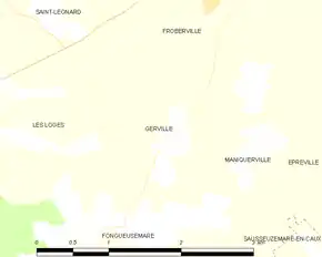 Poziția localității Gerville