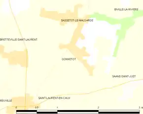 Poziția localității Gonnetot