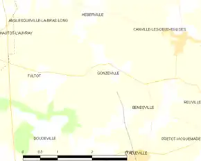 Poziția localității Gonzeville