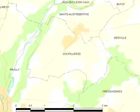 Poziția localității Goupillières