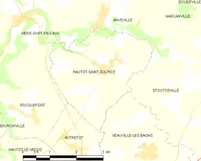 Poziția localității Hautot-Saint-Sulpice