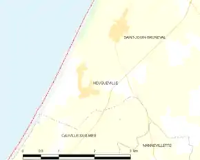Poziția localității Heuqueville