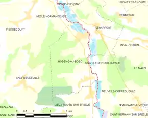 Poziția localității Hodeng-au-Bosc