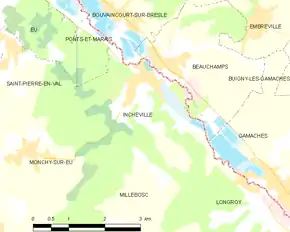 Poziția localității Incheville