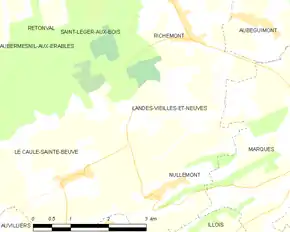 Poziția localității Landes-Vieilles-et-Neuves